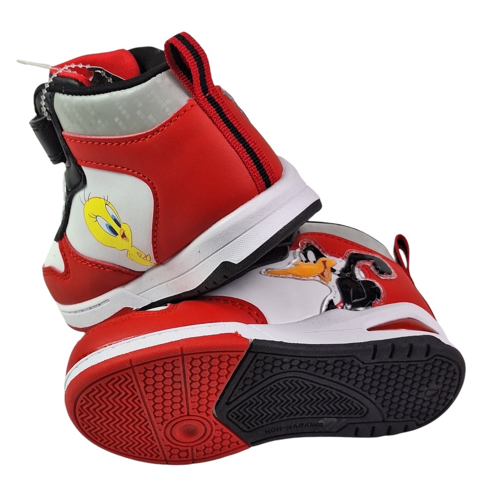 Looney Tunes High Top Shoes Size 9 (17cm) Little Kids Bugs Bunny Daffy Duck New - Picture 6 of 16